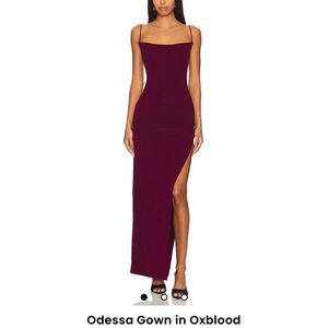 Lovers + Friends Odessa Maxi Gown in Oxblood